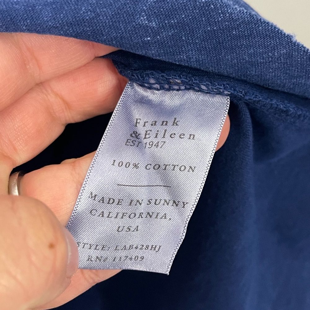 Frank & Eileen Lauren Polo Mini Shirt Dress S In Mineral Navy Worn Once Denim - Picture 8 of 13